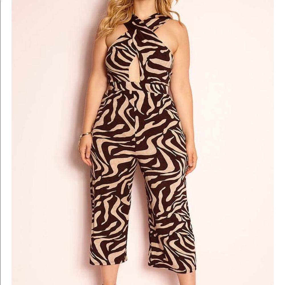 ***NWT*** Brown Crossover Jumpsuit